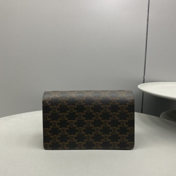 1:1 Replica Celine Wallet On Strap In Triomphe Canvas Brown For Women 8in/20cm 10D852CG9.04LU