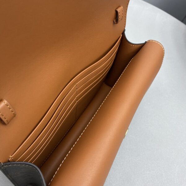 1:1 Replica Celine Wallet On Strap In Triomphe Canvas Brown For Women 8in/20cm 10D852CG9.04LU