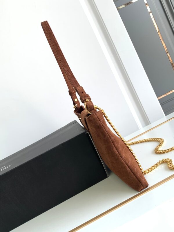 1:1 Replica Celine Wiltern Clutch Triomphe Soft Black/Brown For Women 31.5cm / 12in 113673FFJ.19BR