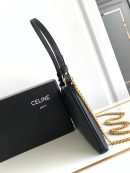 1:1 Replica Celine Wiltern Clutch Triomphe Soft Black/Brown For Women 31.5cm / 12in 113673FFJ.19BR