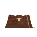 1:1 Replica Celine Wiltern Clutch Triomphe Soft Black/Brown For Women 31.5cm / 12in 113673FFJ.19BR