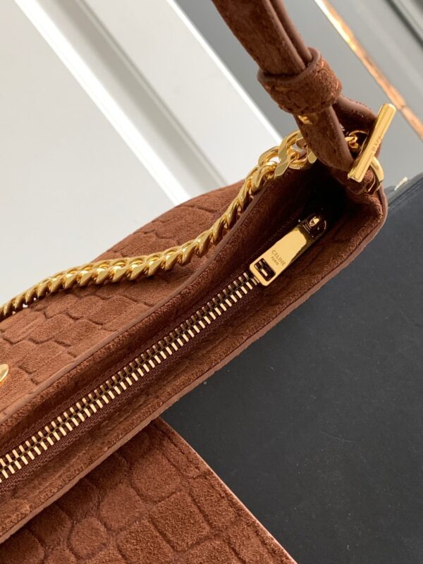 1:1 Replica Celine Wiltern Clutch Triomphe Soft Black/Brown For Women 31.5cm / 12in 113673FFJ.19BR