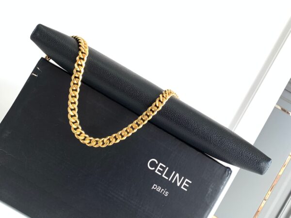 1:1 Replica Celine Wiltern Clutch Triomphe Soft Black/Brown For Women 31.5cm / 12in 113673FFJ.19BR
