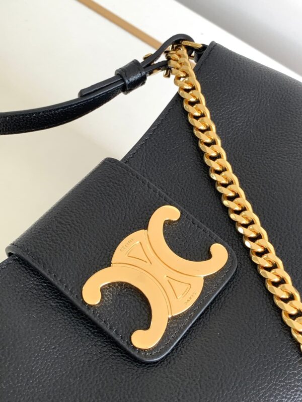 1:1 Replica Celine Wiltern Clutch Triomphe Soft Black/Brown For Women 31.5cm / 12in 113673FFJ.19BR