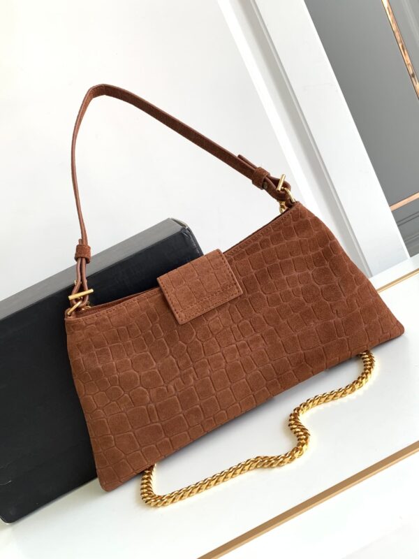 1:1 Replica Celine Wiltern Clutch Triomphe Soft Black/Brown For Women 31.5cm / 12in 113673FFJ.19BR