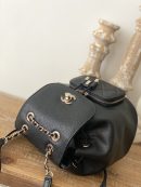 [REP 1:1] Chain Backpack Black/White/Grey For Women 7.9in / 20cm AS3530