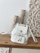 [REP 1:1] Chain Backpack Black/White/Grey For Women 7.9in / 20cm AS3530