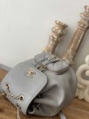 [REP 1:1] Chain Backpack Black/White/Grey For Women 7.9in / 20cm AS3530
