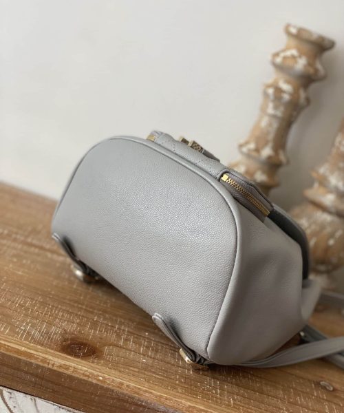 [REP 1:1] Chain Backpack Black/White/Grey For Women 7.9in / 20cm AS3530