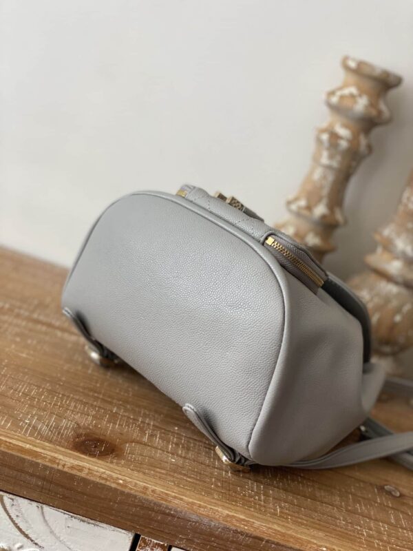 [REP 1:1] Chain Backpack Black/White/Grey For Women 7.9in / 20cm AS3530