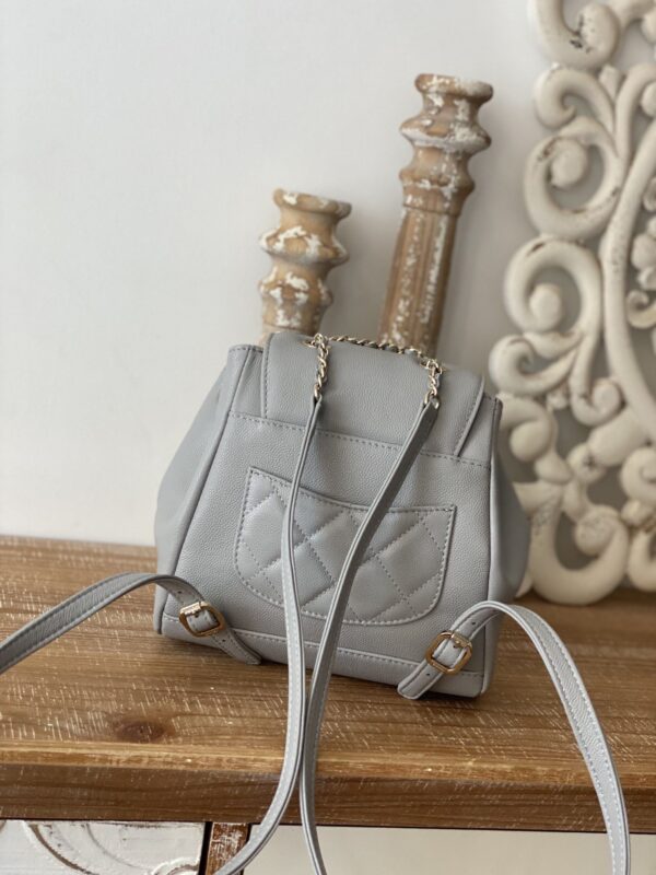 [REP 1:1] Chain Backpack Black/White/Grey For Women 7.9in / 20cm AS3530