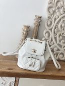 [REP 1:1] Chain Backpack Black/White/Grey For Women 7.9in / 20cm AS3530