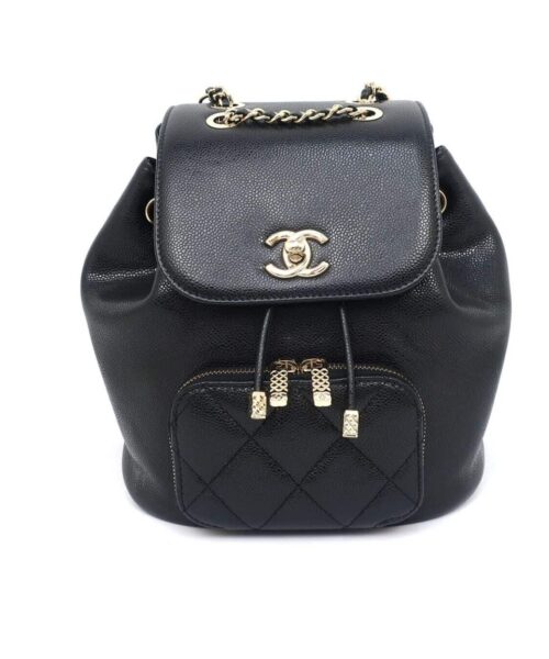 [REP 1:1] Chain Backpack Black/White/Grey For Women 7.9in / 20cm AS3530