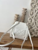 [REP 1:1] Chain Backpack Black/White/Grey For Women 7.9in / 20cm AS3530