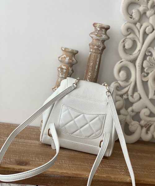 [REP 1:1] Chain Backpack Black/White/Grey For Women 7.9in / 20cm AS3530