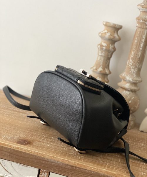 [REP 1:1] Chain Backpack Black/White/Grey For Women 7.9in / 20cm AS3530