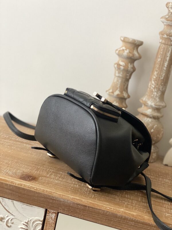 [REP 1:1] Chain Backpack Black/White/Grey For Women 7.9in / 20cm AS3530