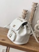 [REP 1:1] Chain Backpack Black/White/Grey For Women 7.9in / 20cm AS3530