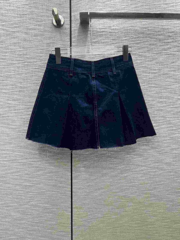 Chain Denim Skirt Dark Blue For Women