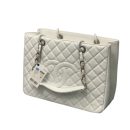 [REP 1:1] Chain Tote Shoulder Bag Black/White For Women 13in / 33cm A50995