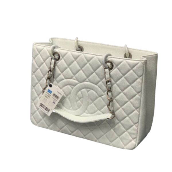[REP 1:1] Chain Tote Shoulder Bag Black/White For Women 13in / 33cm A50995