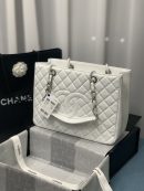 [REP 1:1] Chain Tote Shoulder Bag Black/White For Women 13in / 33cm A50995