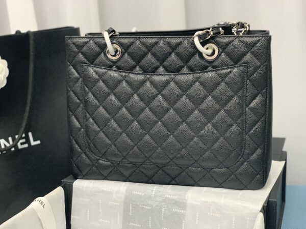 [REP 1:1] Chain Tote Shoulder Bag Black/White For Women 13in / 33cm A50995