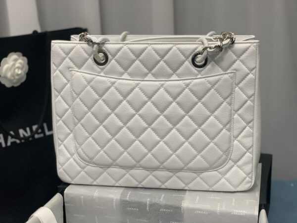 [REP 1:1] Chain Tote Shoulder Bag Black/White For Women 13in / 33cm A50995