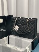 [REP 1:1] Chain Tote Shoulder Bag Black/White For Women 13in / 33cm A50995