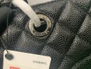 [REP 1:1] Chain Tote Shoulder Bag Black/White For Women 13in / 33cm A50995