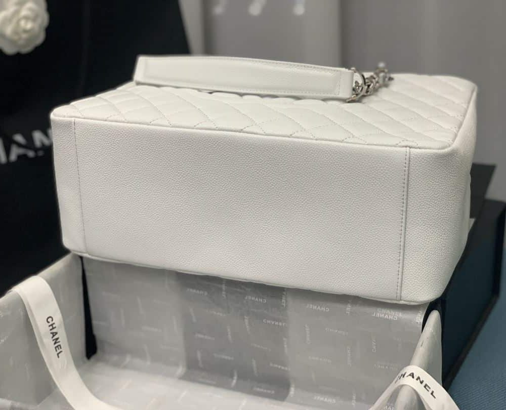 [REP 1:1] Chain Tote Shoulder Bag Black/White For Women 13in / 33cm A50995