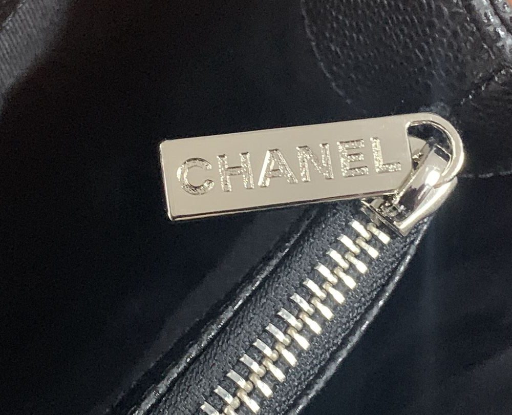 [REP 1:1] Chain Tote Shoulder Bag Black/White For Women 13in / 33cm A50995