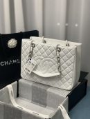 [REP 1:1] Chain Tote Shoulder Bag Black/White For Women 13in / 33cm A50995