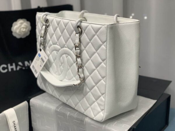 [REP 1:1] Chain Tote Shoulder Bag Black/White For Women 13in / 33cm A50995