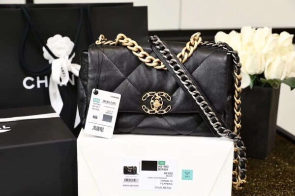 [REP 1:1] Chanel 19 Handbag 26cm Black For Women AS1160 B04852 94305