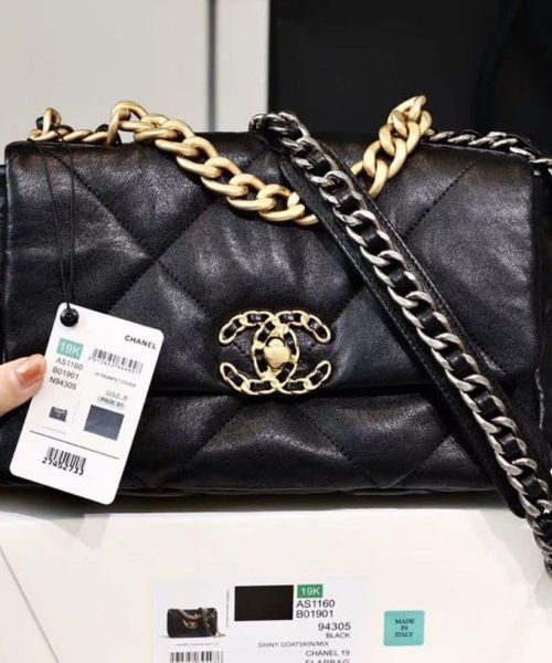 [REP 1:1] Chanel 19 Handbag 26cm Black For Women AS1160 B04852 94305