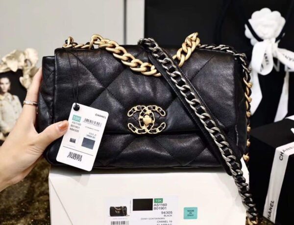 [REP 1:1] Chanel 19 Handbag 26cm Black For Women AS1160 B04852 94305
