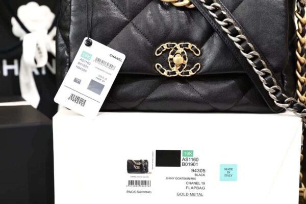 [REP 1:1] Chanel 19 Handbag 26cm Black For Women AS1160 B04852 94305