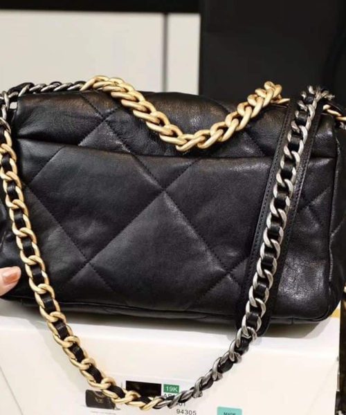 [REP 1:1] Chanel 19 Handbag 26cm Black For Women AS1160 B04852 94305