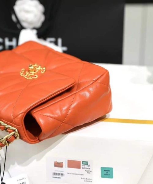 [REP 1:1] Chanel 19 Handbag 26cm Orange For Women AS1160