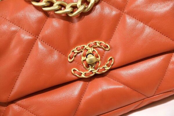 [REP 1:1] Chanel 19 Handbag 26cm Orange For Women AS1160