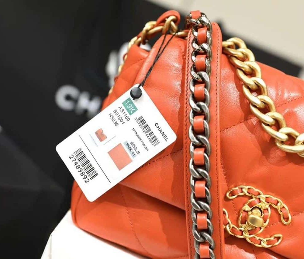 [REP 1:1] Chanel 19 Handbag 26cm Orange For Women AS1160