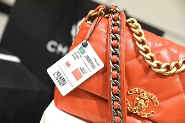[REP 1:1] Chanel 19 Handbag 26cm Orange For Women AS1160