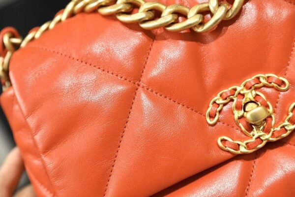 [REP 1:1] Chanel 19 Handbag 26cm Orange For Women AS1160