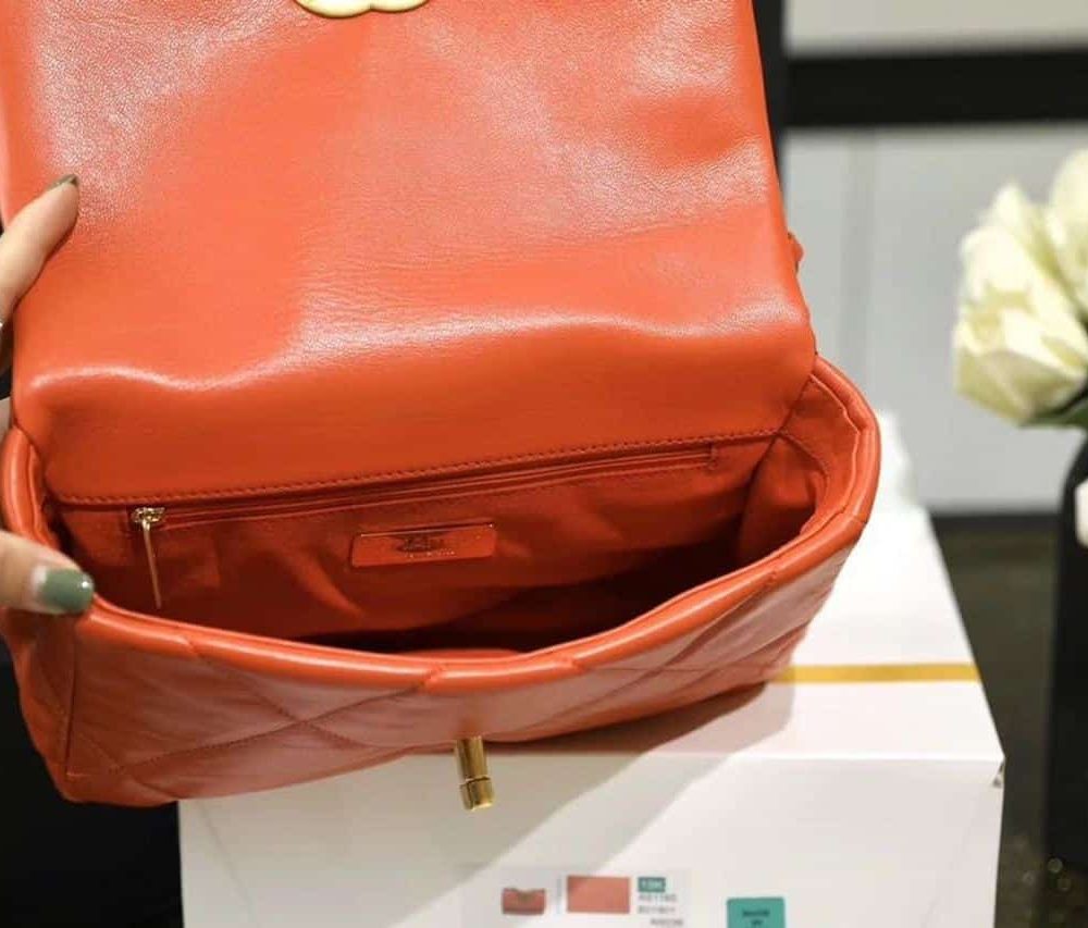 [REP 1:1] Chanel 19 Handbag 26cm Orange For Women AS1160
