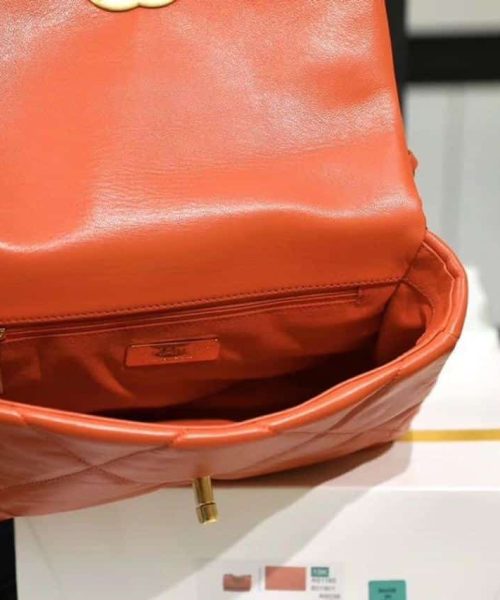 [REP 1:1] Chanel 19 Handbag 26cm Orange For Women AS1160