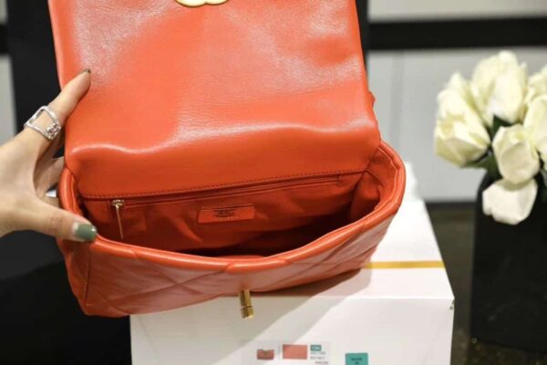 [REP 1:1] Chanel 19 Handbag 26cm Orange For Women AS1160