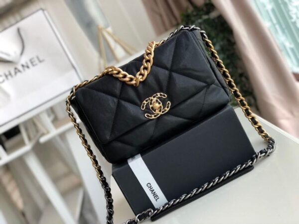 [REP 1:1] Chanel 19 HandBag Black For Women 10.1in/26cm AS1160