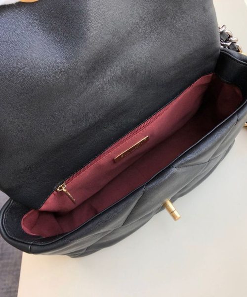 [REP 1:1] Chanel 19 HandBag Black For Women 10.1in/26cm AS1160