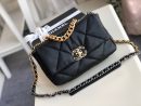 [REP 1:1] Chanel 19 HandBag Black For Women 10.1in/26cm AS1160